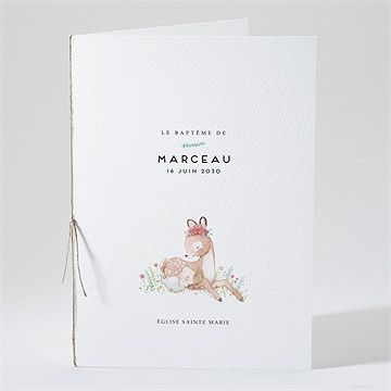 Livret de messe baptême tendre faon !