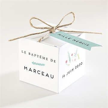 Boîte de dragées baptême tendre faon !