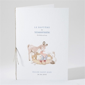 Livret de messe baptême illustration animaux