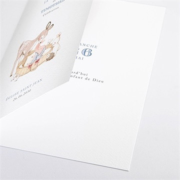 Livret de messe baptême illustration animaux - Détail du livret
