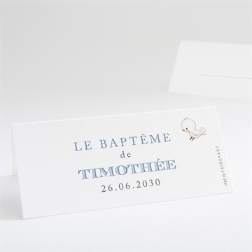 Marque-place baptême illustration animaux