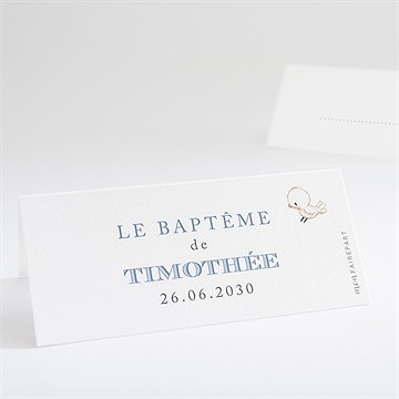 Marque-place baptême illustration animaux