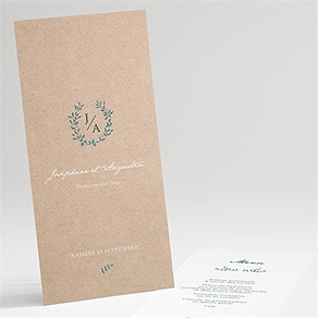 Menu mariage kraft naturel