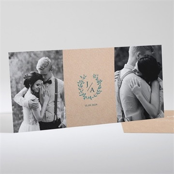 Remerciement mariage kraft naturel