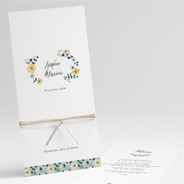 Menu mariage oui en relief