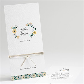 Menu mariage oui en relief