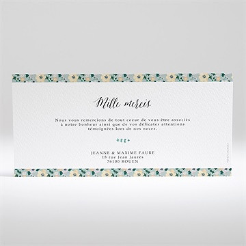 Remerciement mariage oui en relief - Dos de la carte