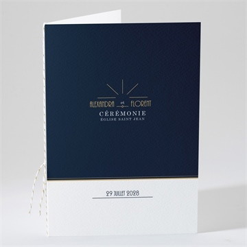 Livret de messe mariage art déco