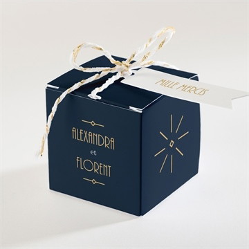 Boîte de dragées mariage art déco