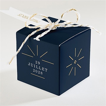 Boîte de dragées mariage art déco - Dos de la boîte