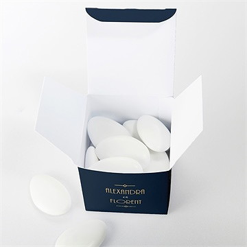 Boîte de dragées mariage art déco - Intérieur de la boîte