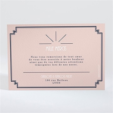 Remerciement mariage tout en un - Dos de la carte