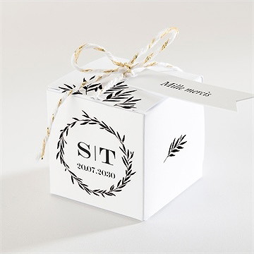 Boîte de dragées mariage gravure secrète