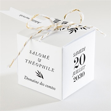 Boîte de dragées mariage gravure secrète - Dos de la boîte