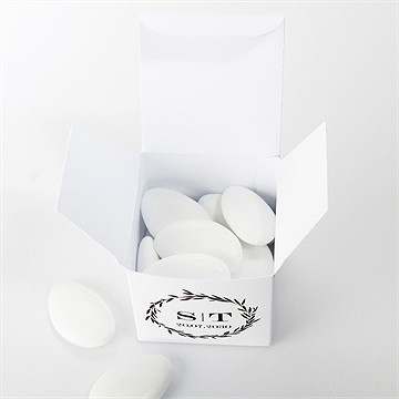 Boîte de dragées mariage gravure secrète - Intérieur de la boîte