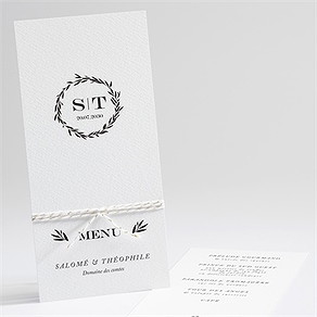 Menu mariage gravure secrète