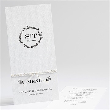 Menu mariage gravure secrète