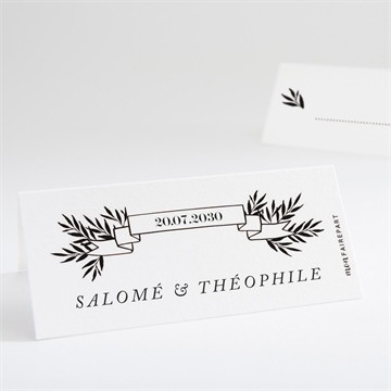 Marque-place mariage gravure secrète dorure