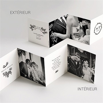 Remerciement mariage gravure secrète - Vue détaillée