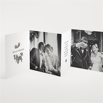 Remerciement mariage gravure secrète - Intérieur de la carte