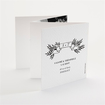 Remerciement mariage gravure secrète - Dos de la carte