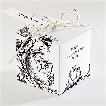 Boîte de dragées mariage tout en un ! - Dos de la boîte