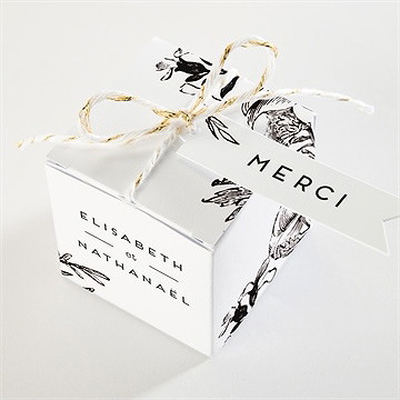 Boîte de dragées mariage tout en un ! - Dessus de la boîte