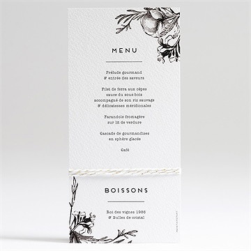 Menu mariage tout en un ! - Dos du menu