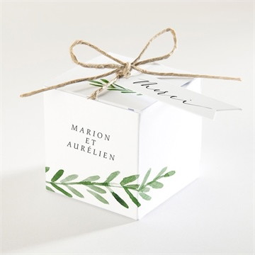 Boîte de dragées mariage branche d'amour