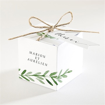 Boîte de dragées mariage branche d'amour