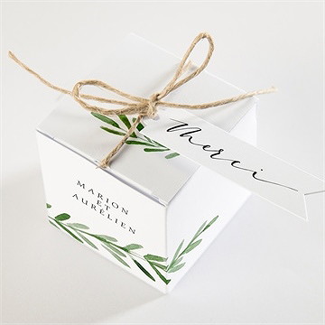 Boîte de dragées mariage branche d'amour - Dessus de la boîte