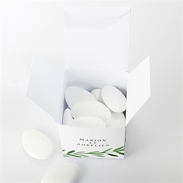 Boîte de dragées mariage branche d'amour - Intérieur de la boîte