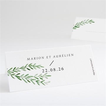 Marque-place mariage branche d'amour