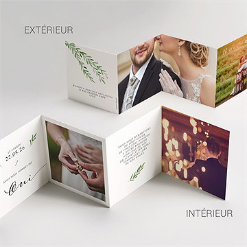 Remerciement mariage branche d'amour - Vue détaillée