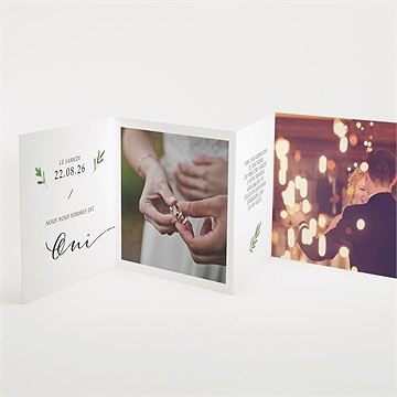 Remerciement mariage branche d'amour - Intérieur de la carte