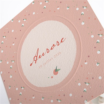 Faire-part naissance enlacé - Détail du faire-part