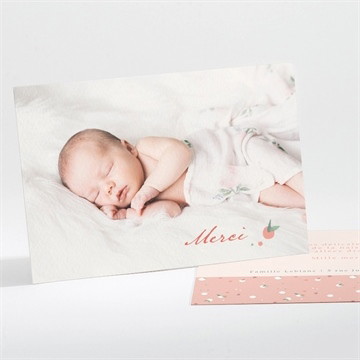 Remerciement naissance enlacé