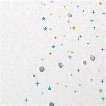 Remerciement naissance jolie constellation - Marquage à chaud ARGENT