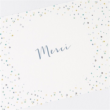 Remerciement naissance jolie constellation - Détail de la carte