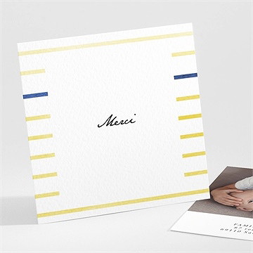 Remerciement naissance rayures chics