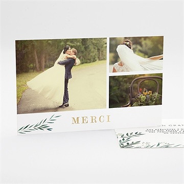 Remerciement mariage douceur du pinceau dorure