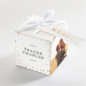 Boîte de dragées mariage vous dire merci