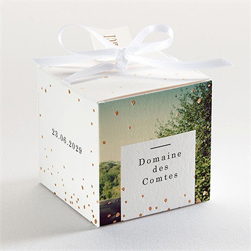 Boîte de dragées mariage vous dire merci - Dos de la boîte