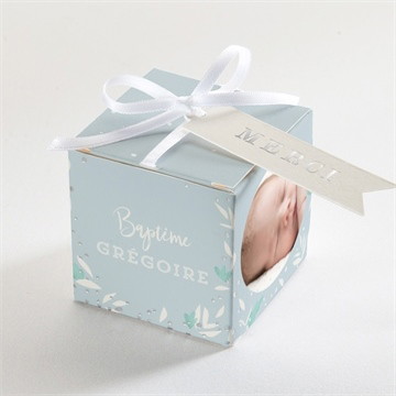 Boîte de dragées baptême colombe en folie