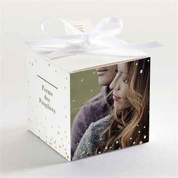 Boîte de dragées mariage merci pour tout - Dos de la boîte