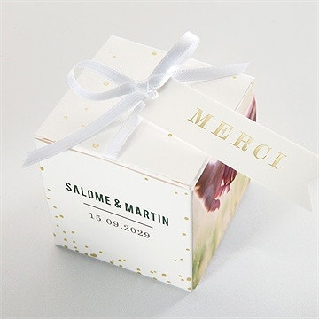 Boîte de dragées mariage merci pour tout - Dessus de la boîte