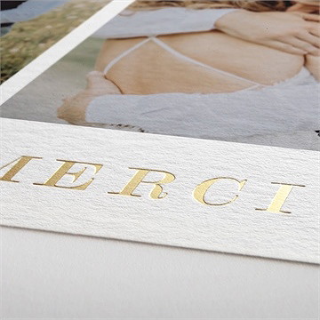 Remerciement mariage merci pour tout - Marquage à chaud OR