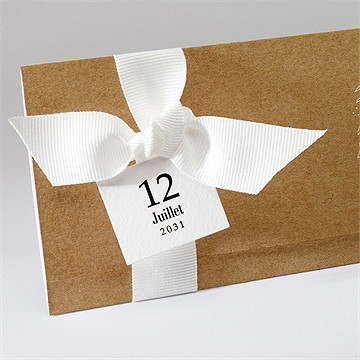 Faire-part mariage kraft champêtre - Détail du faire-part