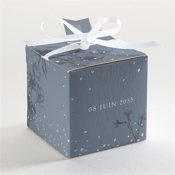 Boîte de dragées mariage dorure sur gravure - Dos de la boîte