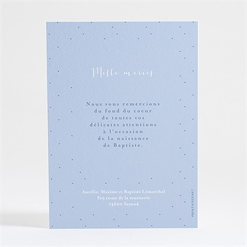Remerciement naissance mon rêveur - Dos de la carte